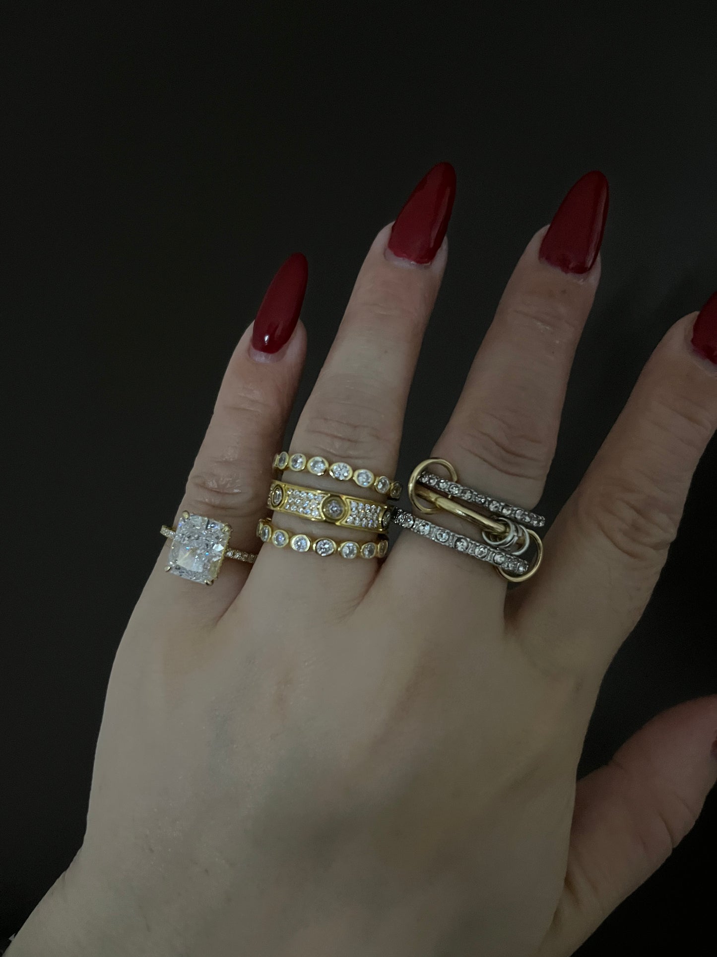 Iced Paved Gold Ring