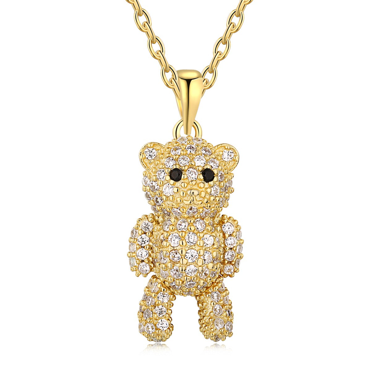 Gold Teddy Bear Necklace