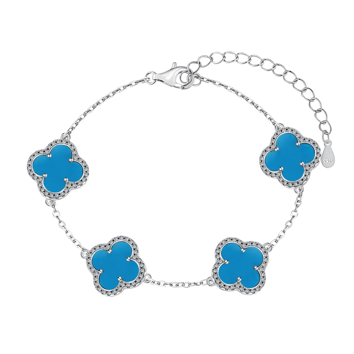Nomi Blue Clover Bracelet