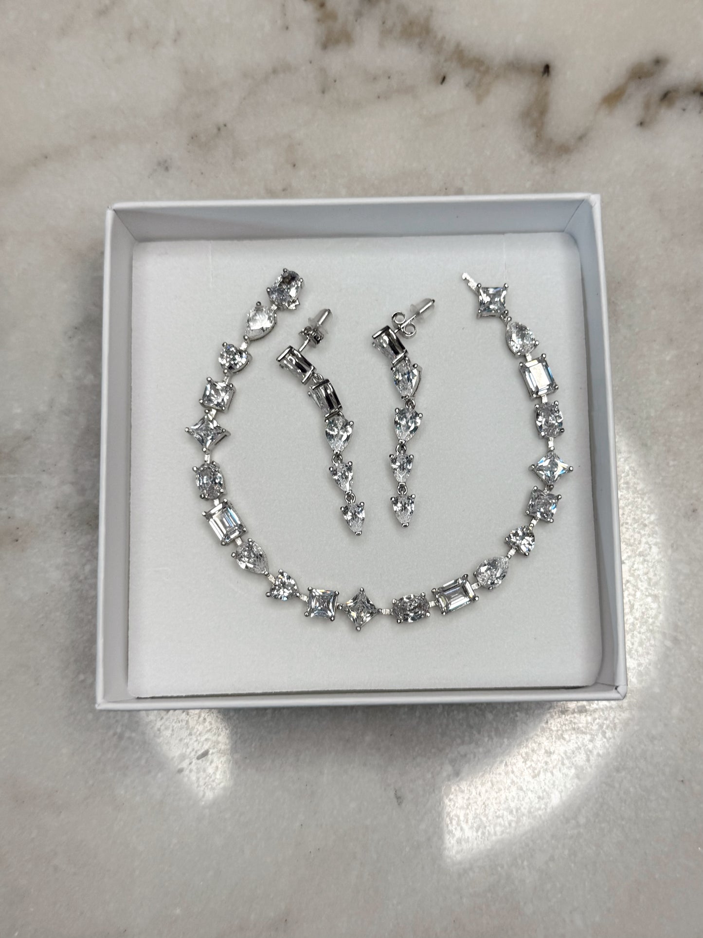 Ramya Bracelet & Pear Drop Earrings Set