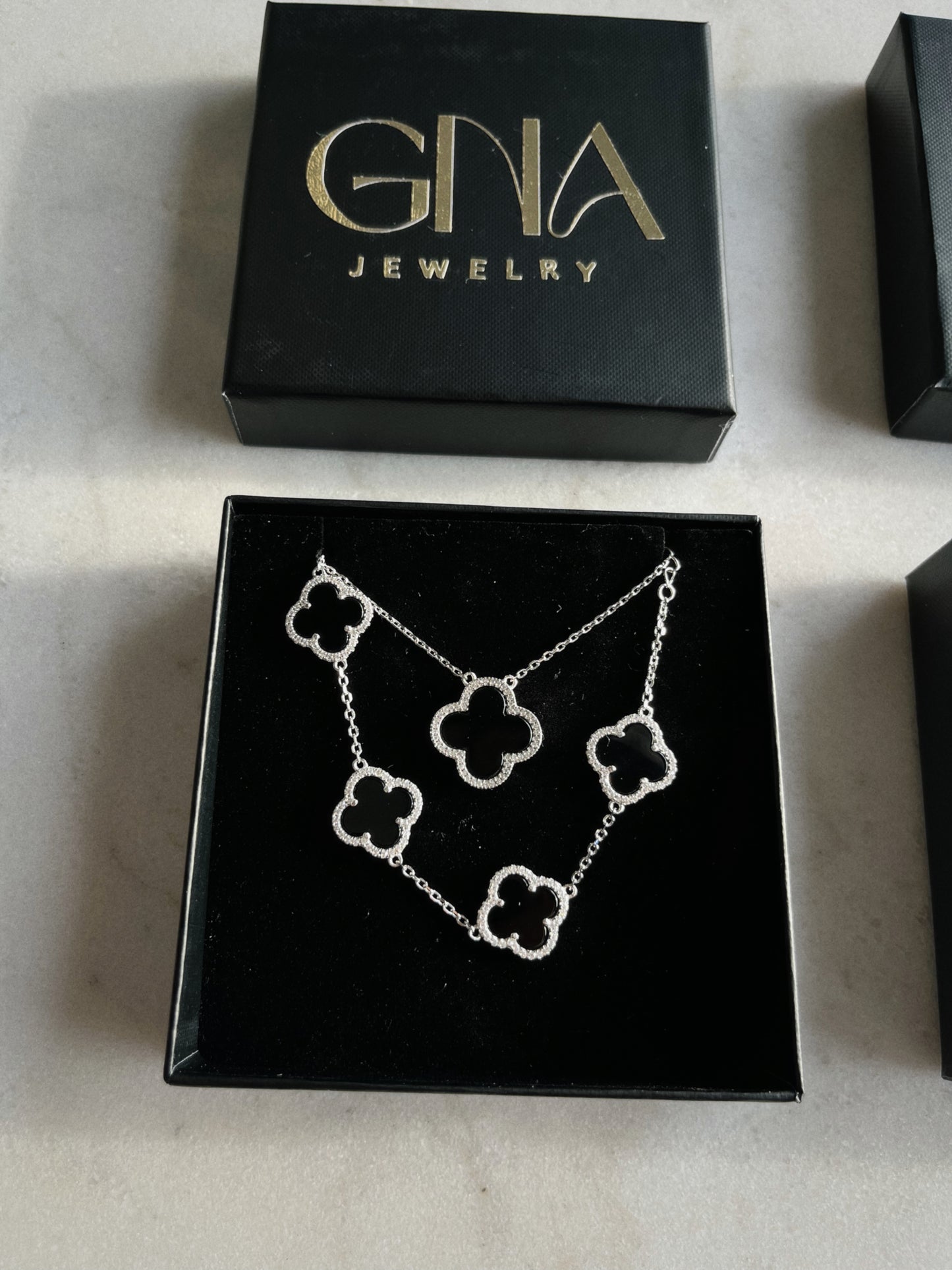 Black Clover Pendant Necklace