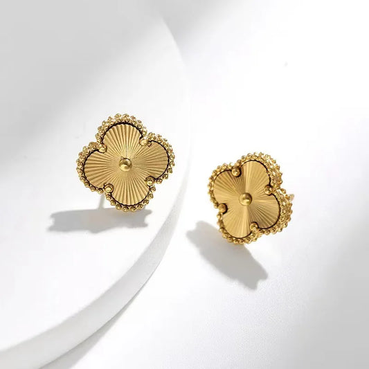 Gold Clover Earrings