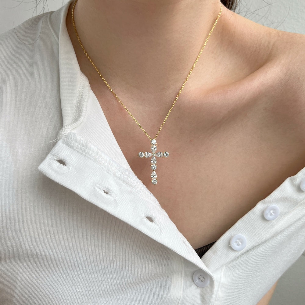 Iced Cross necklace