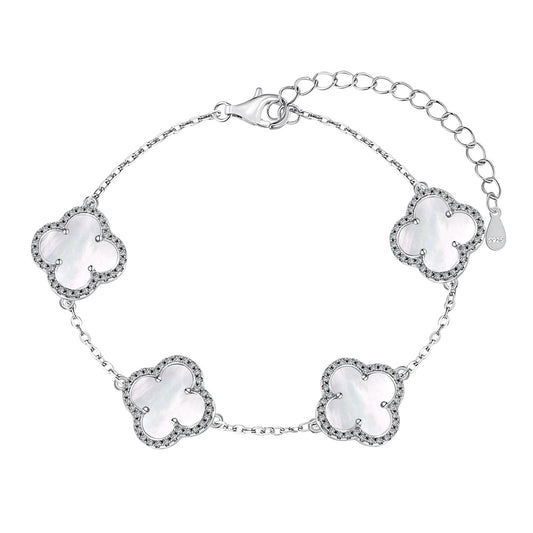 Nomi White Clover Bracelet