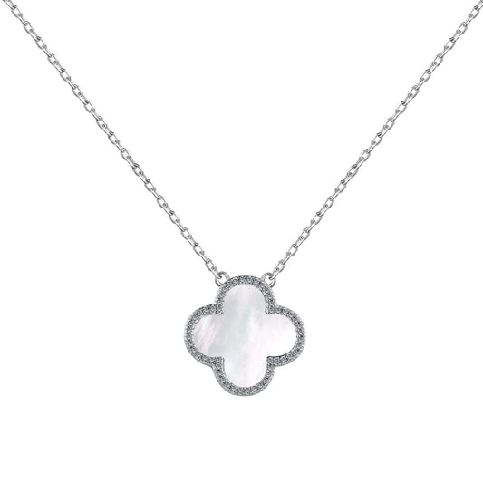 White Clover Pendant Necklace