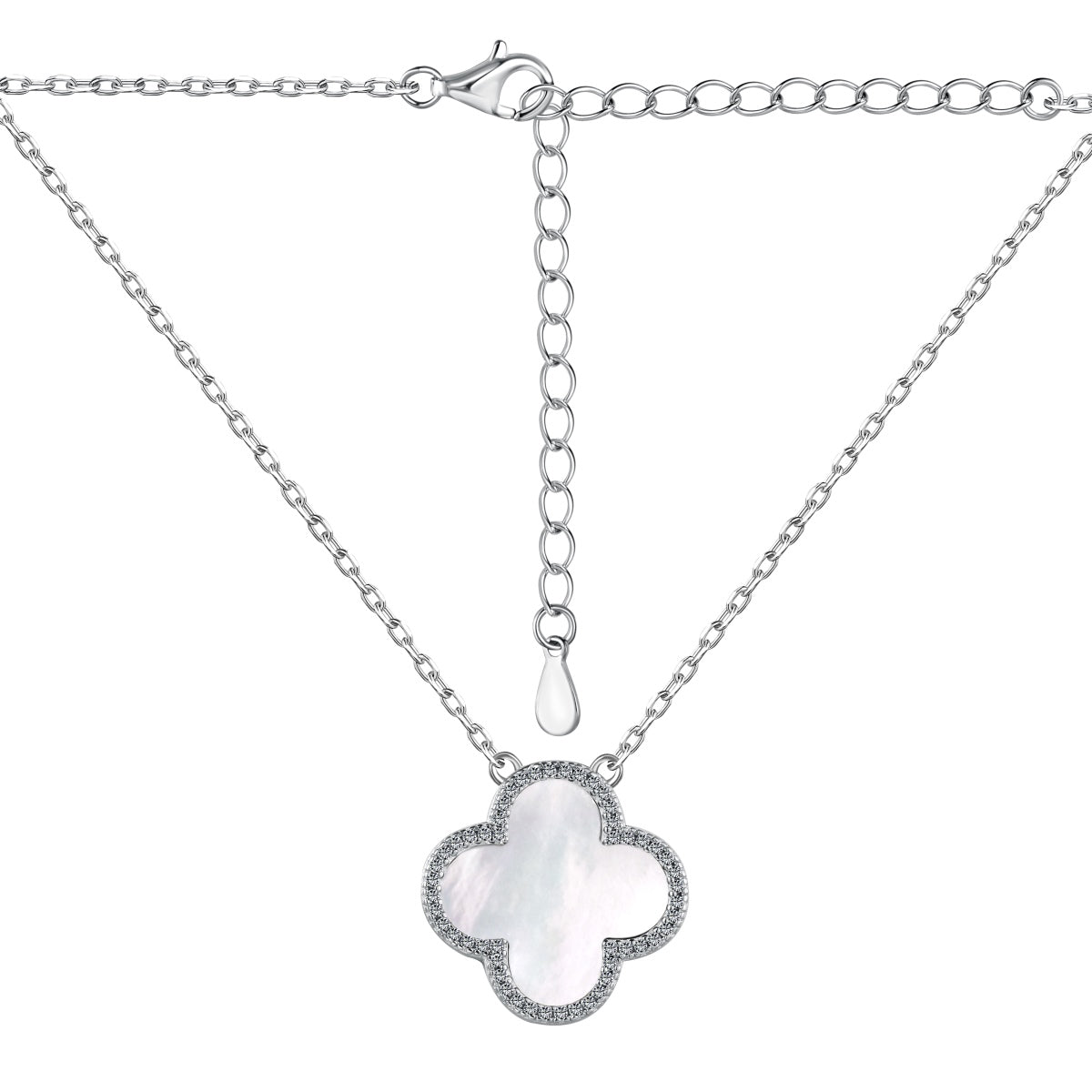 White Clover Pendant Necklace