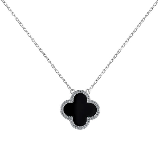 Black Clover Pendant Necklace