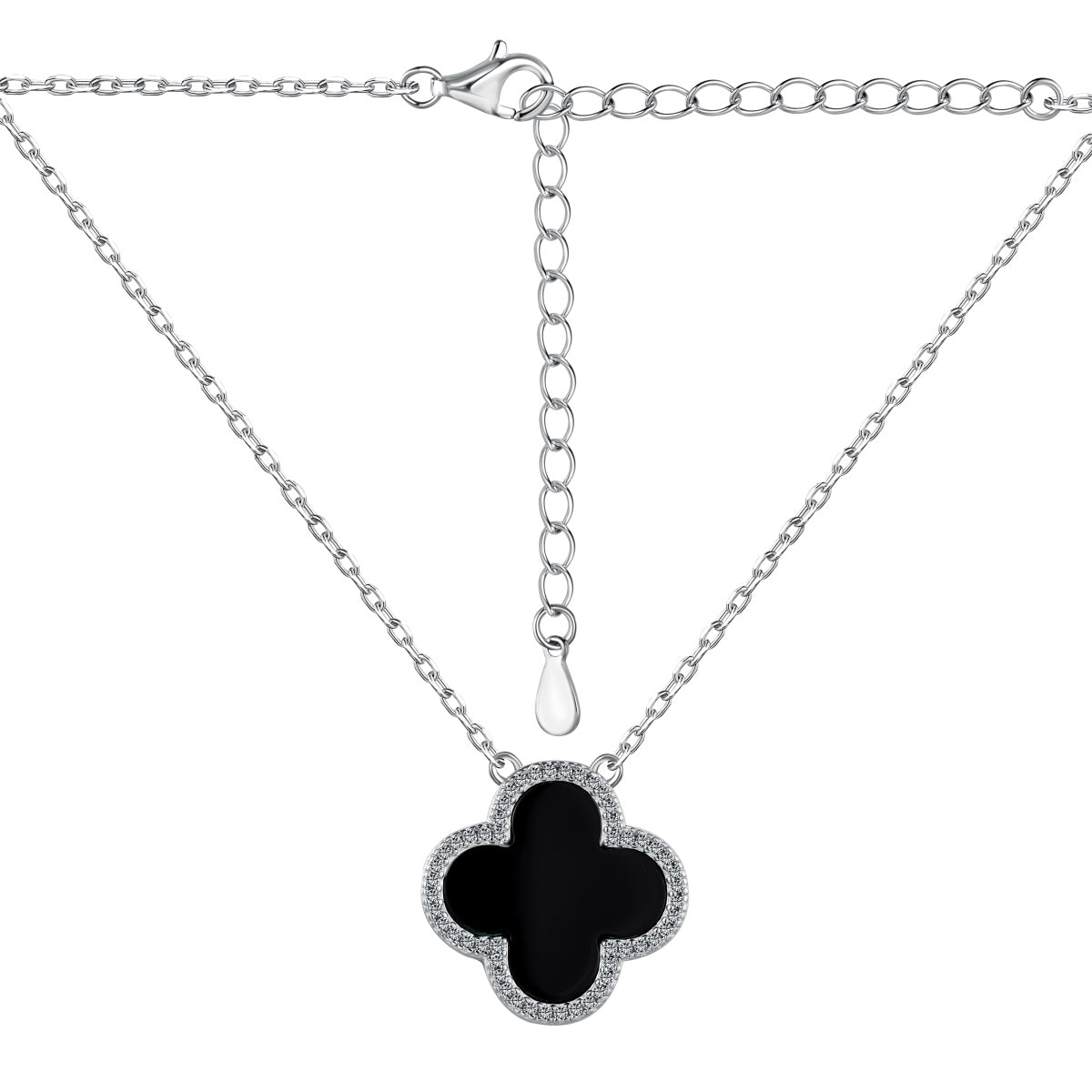 Black Clover Pendant Necklace