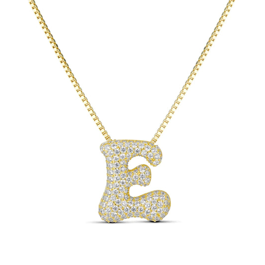 Bubble iced Letter necklace